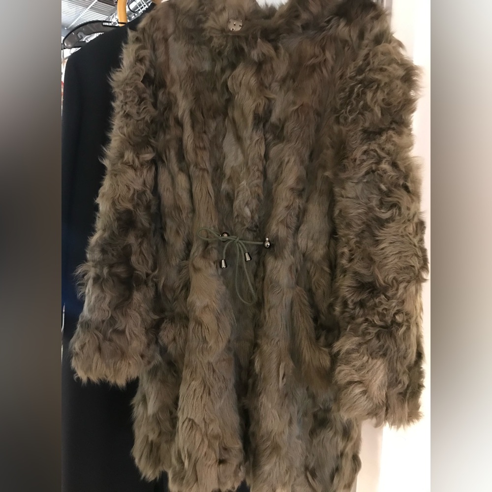 New Real Curly Lamb Fur Coat